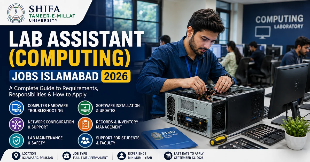 Lab Assistant (Computing) Jobs Islamabad 2026