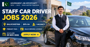 Staff Car Driver Jobs in Balochistan 2026