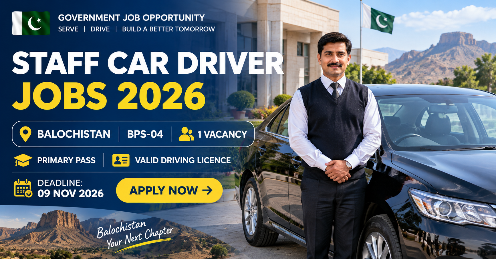 Staff Car Driver Jobs in Balochistan 2026