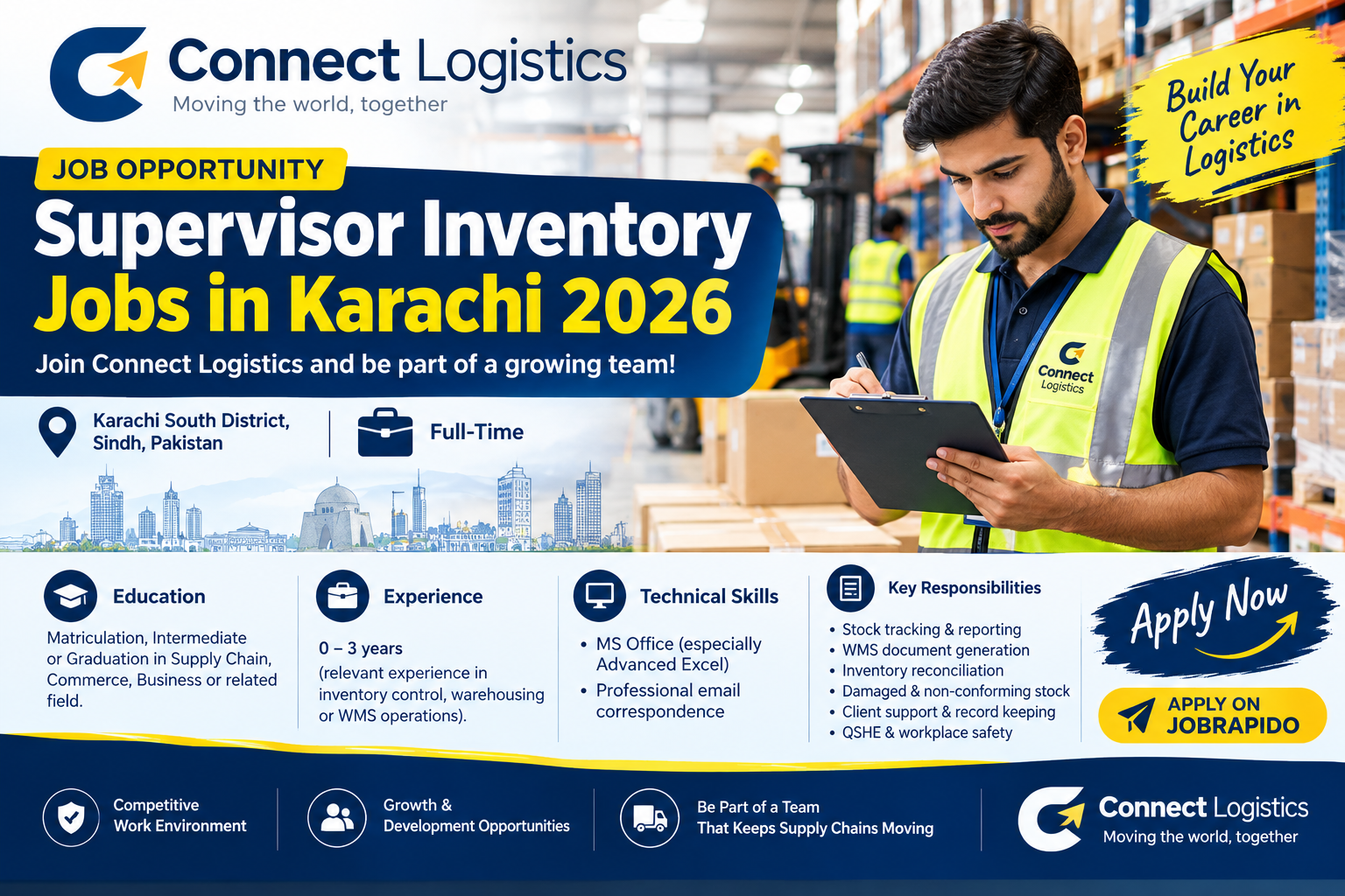 Supervisor Inventory Jobs in Karachi 2026