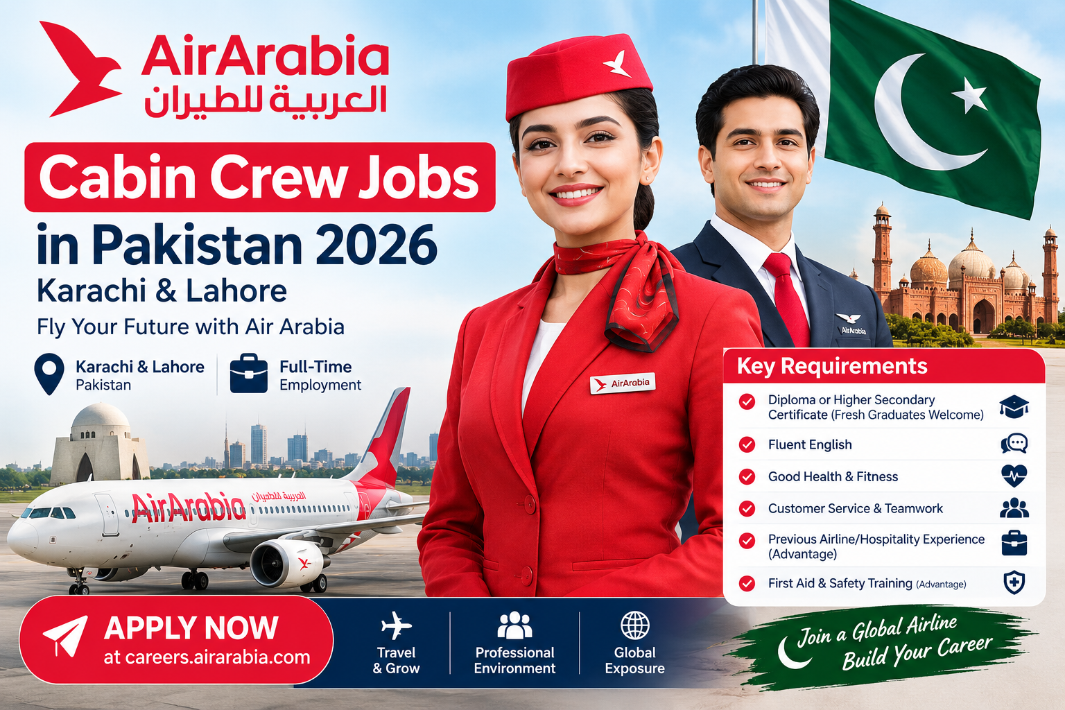 Air Arabia Cabin Crew Jobs in Pakistan 2026